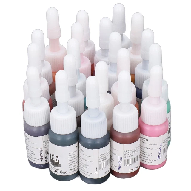 Inchiostro per tatuaggi 20 colori 100 ml bocca bottiglia conica facile colorazione miscela accurata GF0