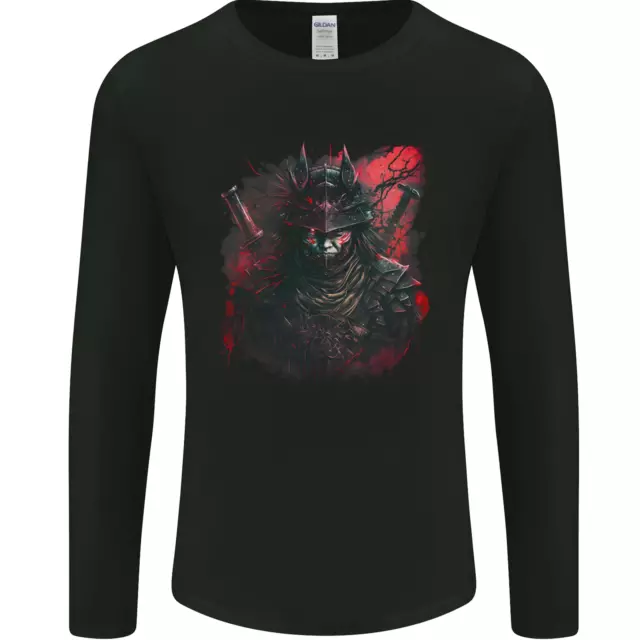 Samurai of Death Japanese Fantasy Warrior Mens Long Sleeve T-Shirt