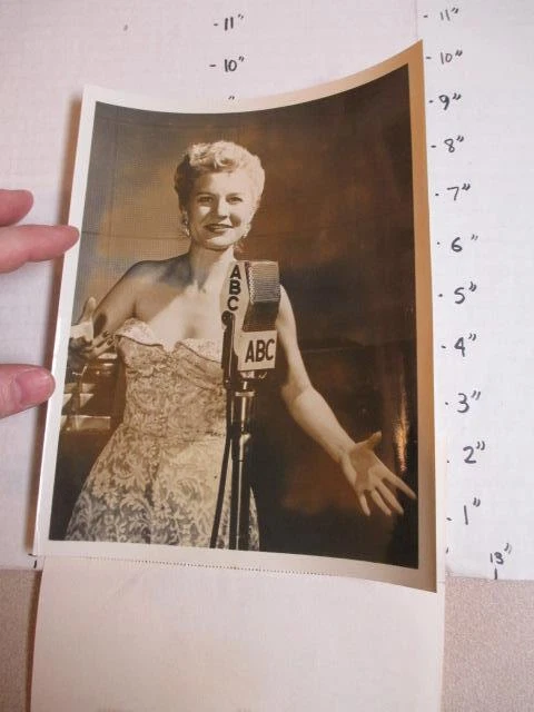 ABC TV show photo 1954 Mary MAYO Jack's Place Jack Gregson radio microphone