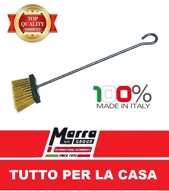 Spazzola Camino Setole Ottone Caminetti Acciaio Scopino Scopa Spazzolino Legna