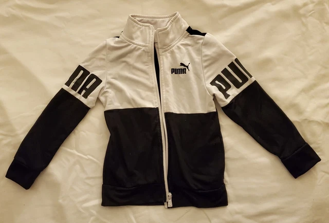 Puma Athletic Track Jacket 4t Boy Girl Unisex Black And White