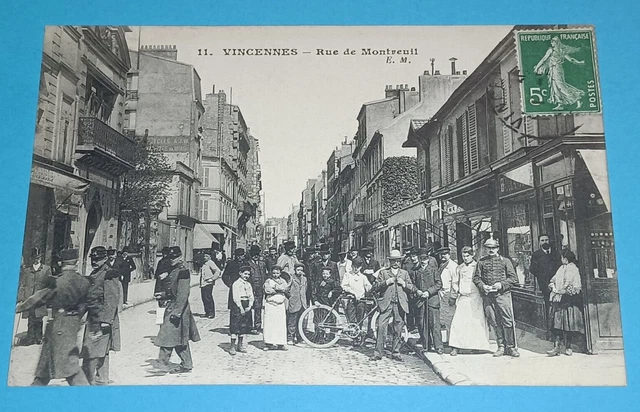 Carte Postale Ancienne (CPA) - Vincennes - Rue De Montreuil Et La Gare