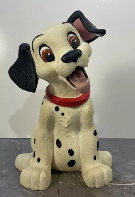 Vintage 101 Dalmatians Puppy Kids Bank with Rotating Head With Plug  8" Disney