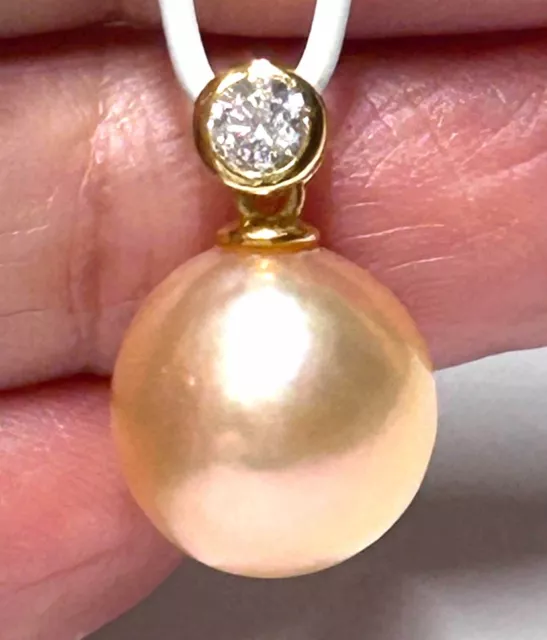 Fabulous Oval Round 11.5 x 12mm Edison Natural Peach Pink Cultured Pearl Pendant