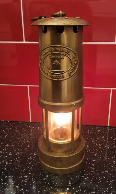 Traditional miners safety lamp - E Thomas & Williams, Aberdare