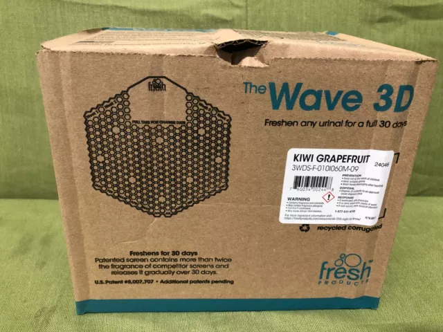 Fresh Products 3WDS-F-0101060M-09 Wave 3D Urinal Screen  KIWI GRAPEFRUIT