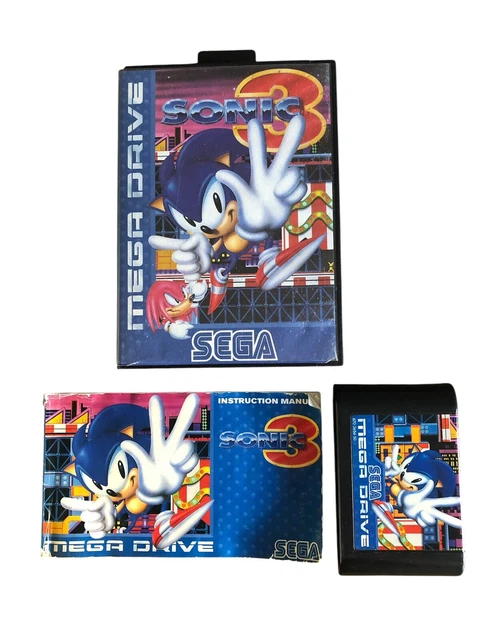 SONIC 3 THE Hedgehog SEGA Mega Drive Video Game 1993 Complete with ...