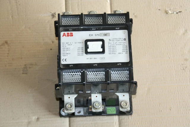 Contacteur ABB EH 370   110 – 350 kw ,220- 1000 V Ref SK 827-004 IEC 947 -4 – 1