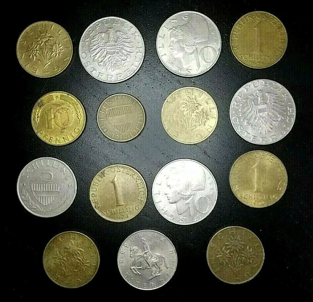 Lot Coins Austria Österreich Europe Schilling Shilling Germany Coin