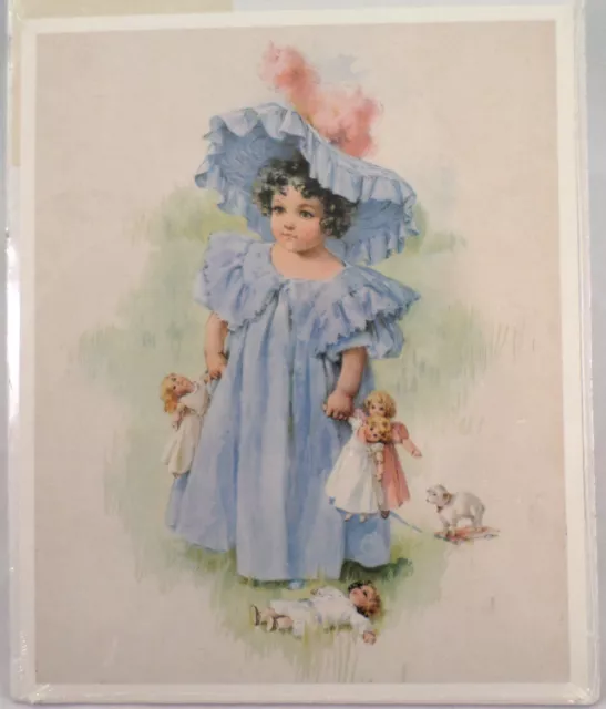 Victorian Lithograph Print Picture "Family Doctor"Children Kids With Dog 9" X 7"