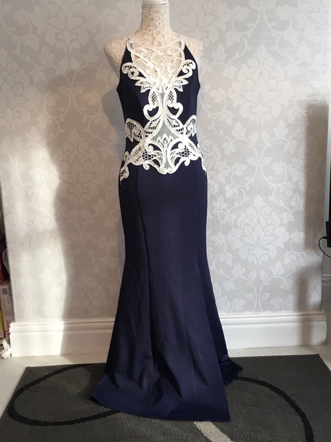 NAVY CREAM MICHELLE KEEGAN LIPSY - Evening/occasion/maxi Dress - Worn Once - 12 17.99 - PicClick UK NAVY CREAM MICHELLE KEEGAN LIPSY - Evening/occasion/maxi Dress - Worn Once - 12 17.99 - PicClick UK