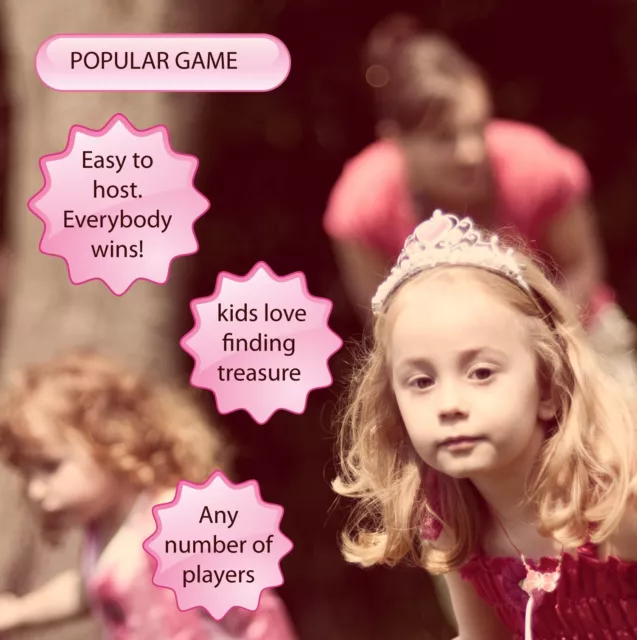 Princess Party Games for kids - Jewel Treasure Hunt for Children made in the UK 2