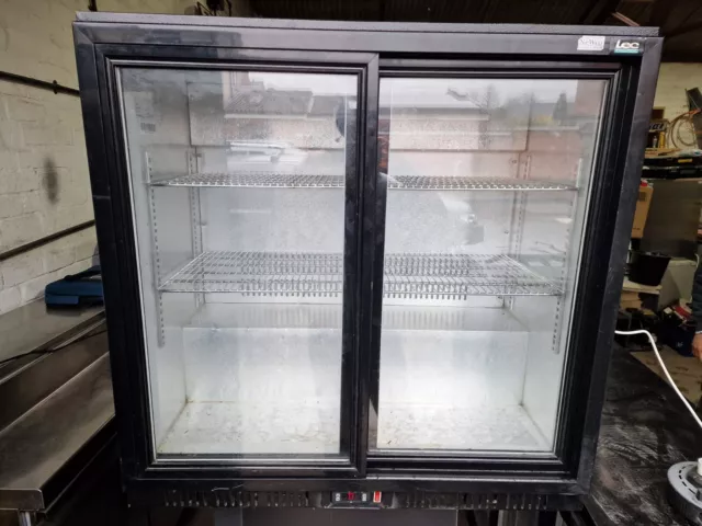 LEC Sliding Door bottle cooler fridge