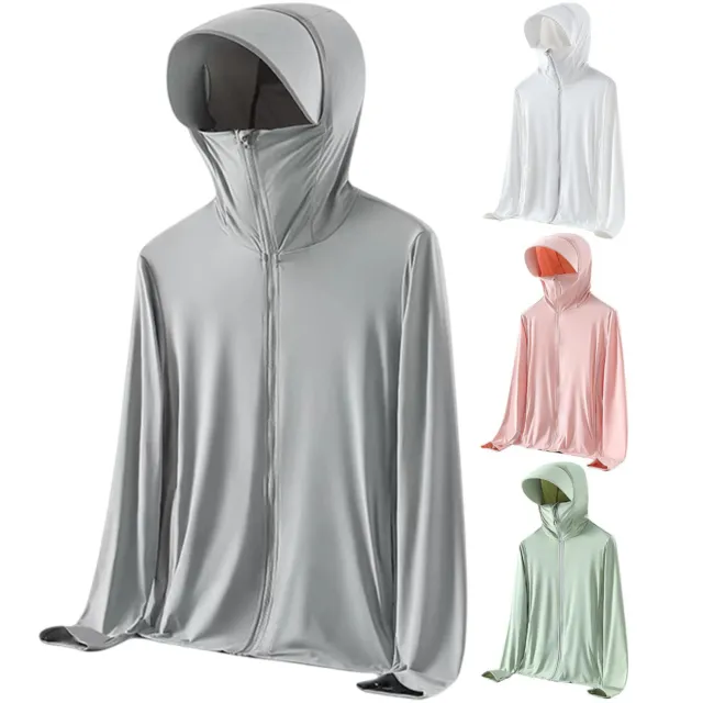 Sun Protection Jacket Unisex Long Sleeve UPF 50 Sun Protection Hoodie with Hat