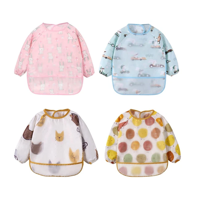 Bavoirs imperméables pour bébé, alimentation pour bébé, bavoir à manches