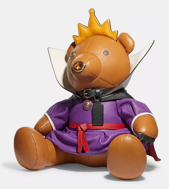 Coach x Disney Villains Evil Queen Collectible Bear Plush Leather New with Tags
