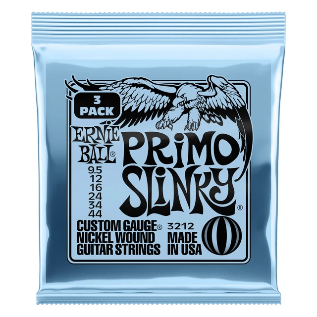 Guitar Strings Electric Ernie Ball 3212 Primo Slinky 9.5-44 X3 SETS!