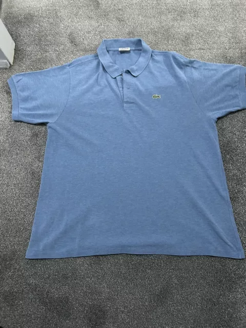 Lacoste Polo Shirt Size 7 2XL Mens Blue Classic Fit In Mint Condition Worn Twice