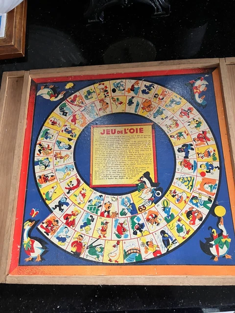 ANCIEN JEUX DE plateaux Walt Disney (oie et dames) années 50 EUR 24,00