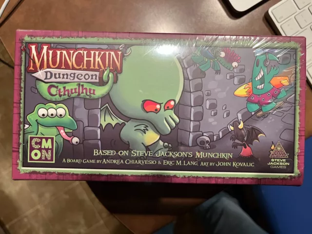 Munchkin Dungeon: Cthulhu Board Game expansion set with 5 Kovalic figures