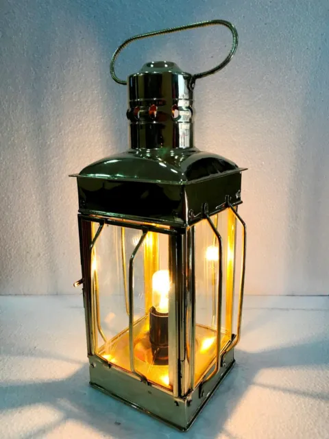 12 "Elektrische Vintage Stabile Gold Messing Laterne Lampe Wandbehang Wohnkultur