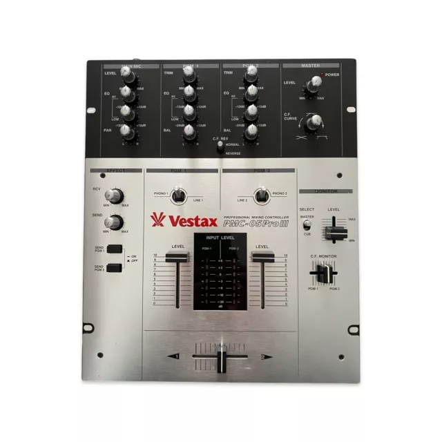 Vestax PMC-05 Pro III - Serviced Scratch DJ Mixer Inc DC-15 PSU