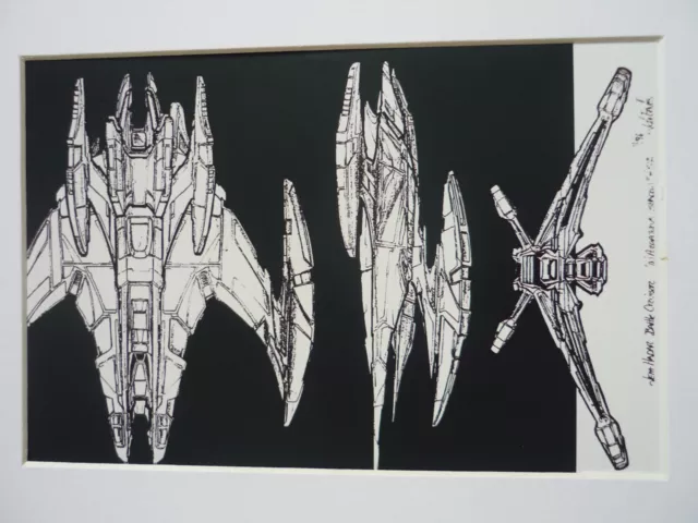 A4 poster ready mount STAR TREK ds9 jem'hadar battle cruiser artwork concept art