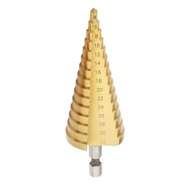 Bois 4-32mm Foreuse Outil Métal Step drill bit Accessoires Durable Tout Neuf
