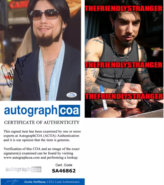 DAVE NAVARRO signed Autographed 8X10 Photo PROOF RHCP Jane's Addiction ACOA COA