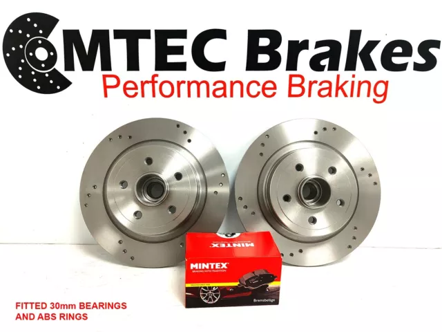 Rear Brake Discs & Mintex Pads For Renault Clio Sport Rs 2.0 16V 197 200 Drilled