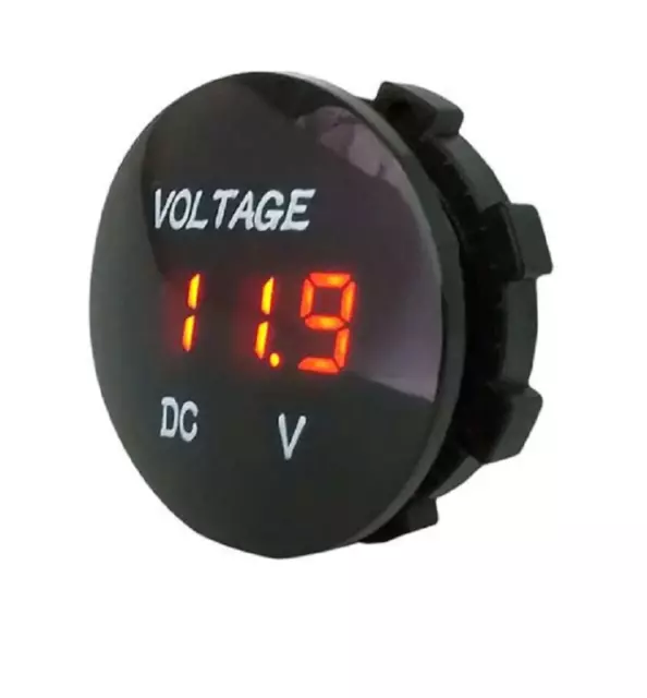 Car Motorcycle Voltmeter DC 12V-24V LED Panel Digital Voltage Volt Meter Display