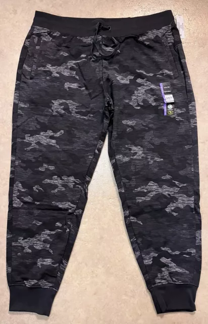 NWT ✅ Athletic Works Unisex Black/Gray Camo Sweatpants Jogger ✅ Size XXL/2X/20