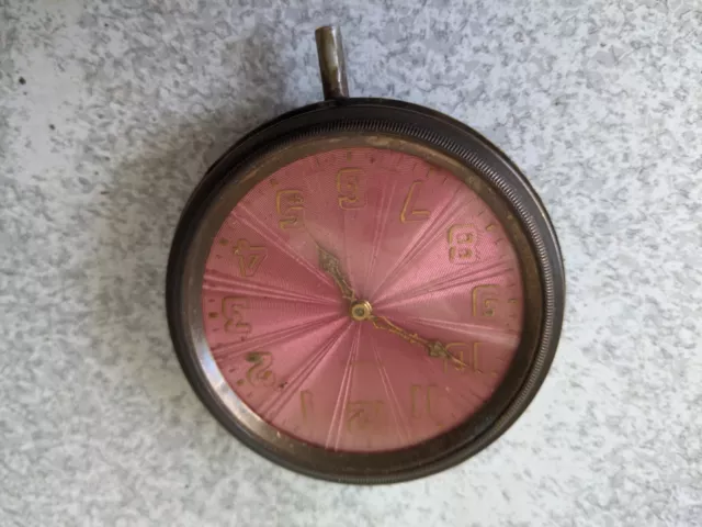 Vintage Car / Travel Clock  - Pink Enamel Dial - Schild / Octava- Spares Repairs