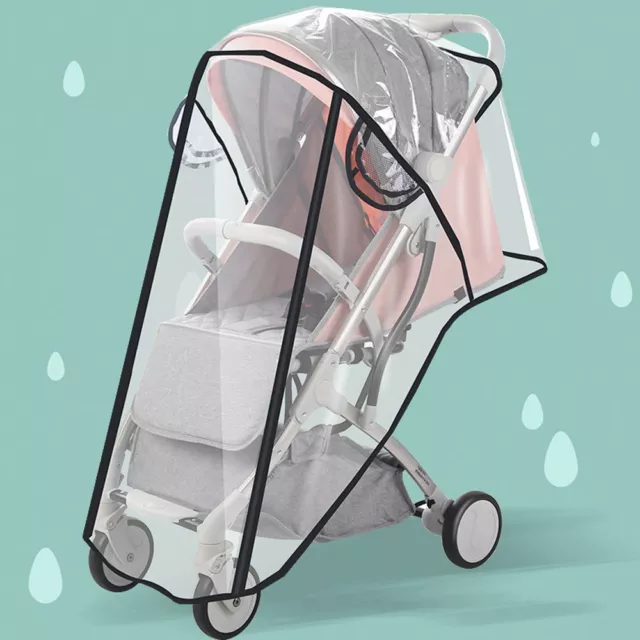 Stroller Wind Shield EVA Stroller Rain Cover Waterproof Pushchairs Raincoat