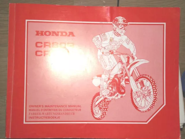 Honda Cr80R / Cr80R2 Owner's Manual   1997