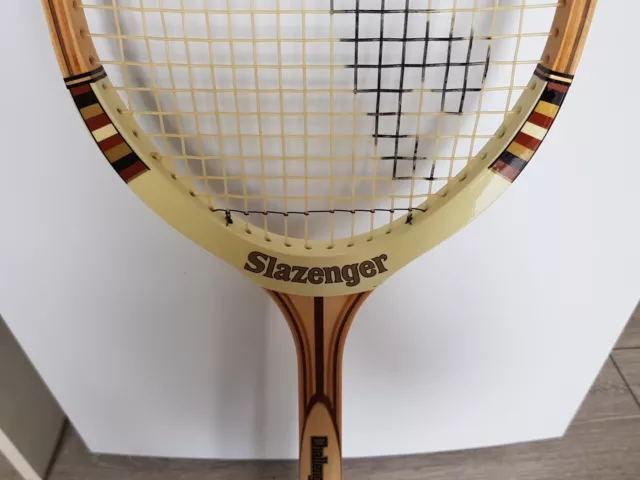 Slazenger Glass Fiber Reinforced Challenge 100 Tennis Wooden Racket(never Used) 3