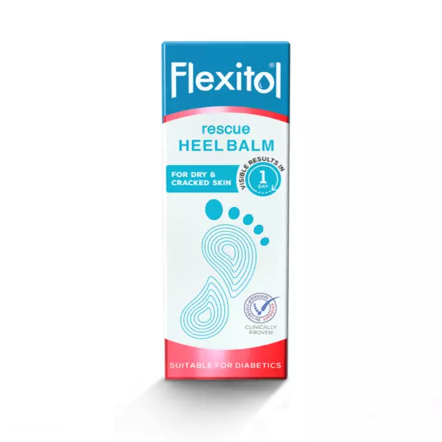 Bálsamo para talón de rescate Flexitol 56 g - crema hidratante para pies para piel agrietada - 25% urea