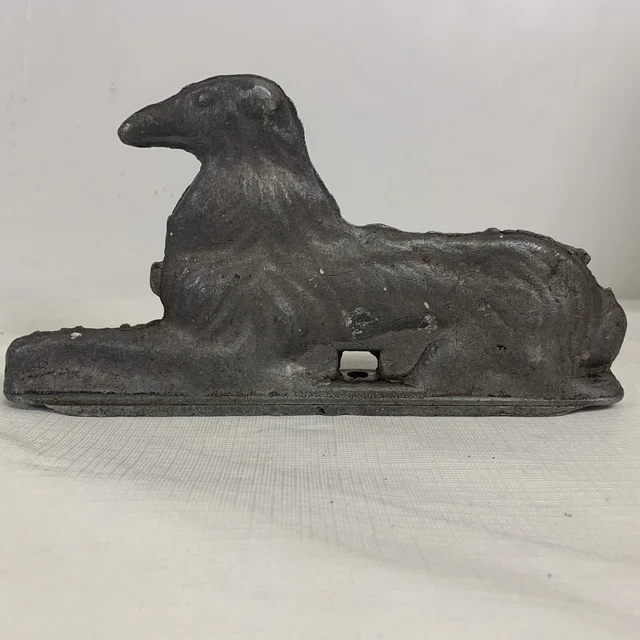 Vintage Lassie Dog Collie Metal Hurricane Fence Mailbox Garden Ornament Topper