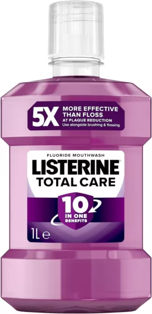 Listerine TOTAL CARE sauber neuwertig 1L Mundwasser Flourid für Mundpflege & schlechten Atem
