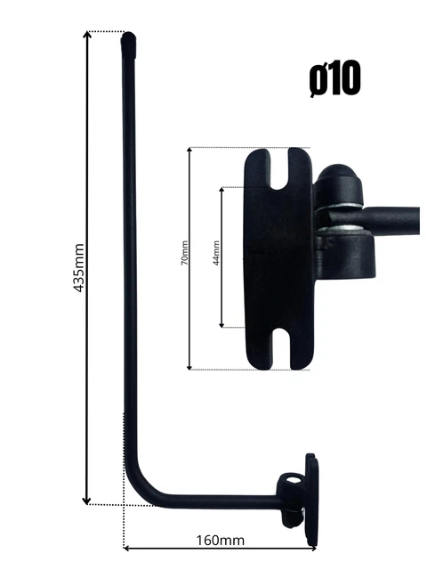 Spiegelarm Spiegelhalter Bügel mit Verlängerung Metall Traktor Spezialhalter ø18 Spiegelarm Spiegelhalter Bügel mit Verlängerung Metall Traktor Spezialhalter ø18