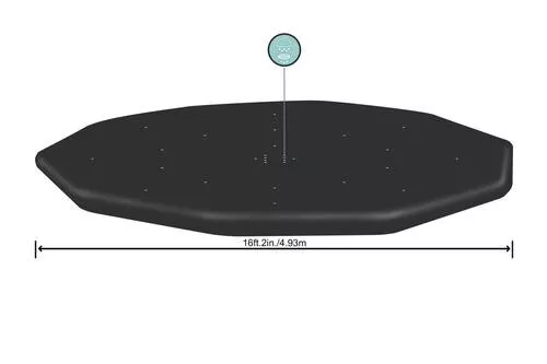 16' Black PVC Debris Leaves Trash Above Ground Swimming Pool Cover