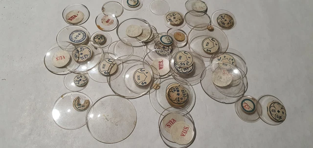 Lot De 3 Verres Bombés 43 Mm Pour Montre Gousset - Ancien - France (ORIGINAL)