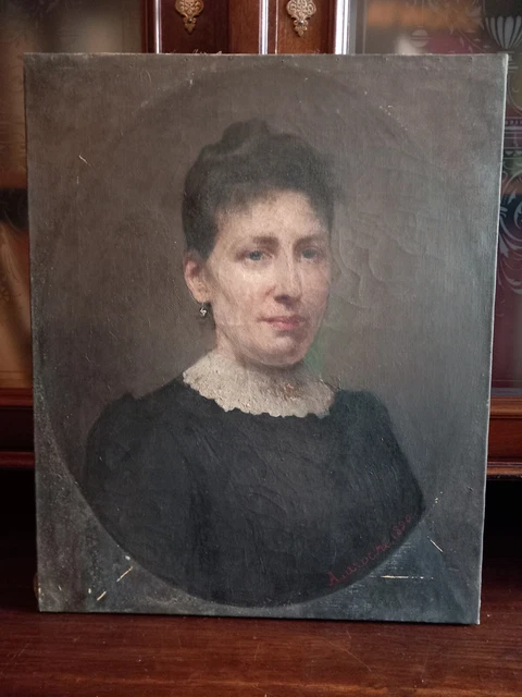 FRZ. PORTRAIT DAMENBILDNIS Original junge Frau Mitte 19. Jhd. Armand ...
