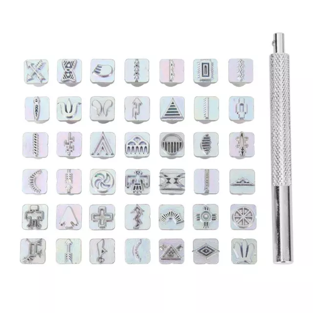 Craftool 49 Stamps Carbon Steel Stamping Symbol Set Leather Working Marking Tool 2