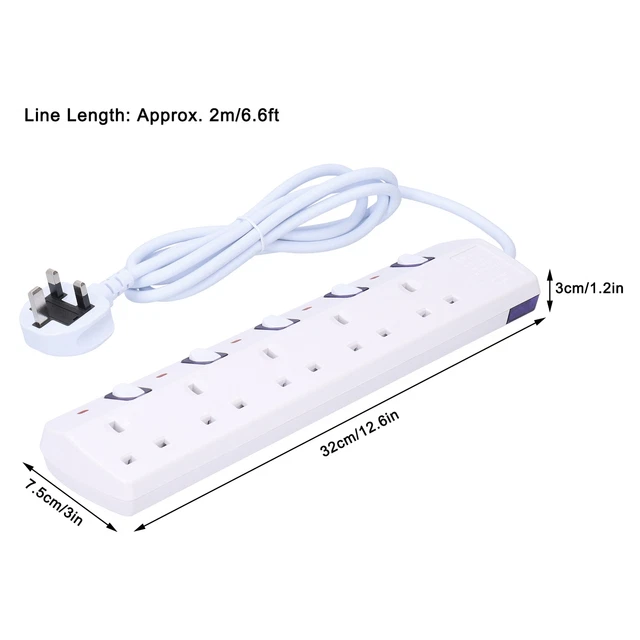 MULTI PLUG EXTENSION Overvoltage And Short Circuit Ultrawide Power ...