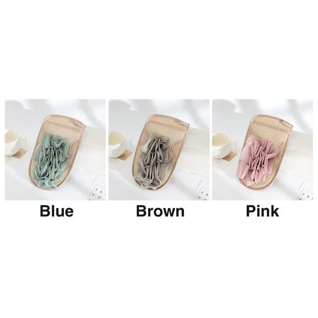 2pcs Spa Double Sided Skin Exfoliating Body Scrubber Bath Gloves Massage Elastic