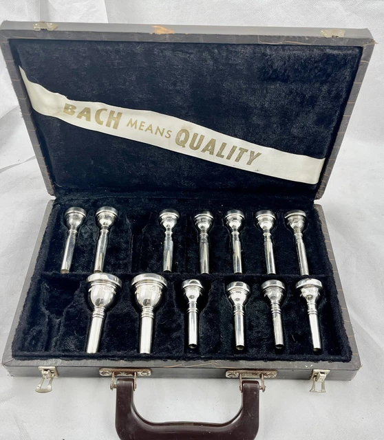 Bach Mt Vernon Trumpet/ Cornet Mouthpieces, Bach Corp W/ Mt Vernon Sample Case Bach Mt Vernon Trumpet/ Cornet Mouthpieces, Bach Corp W/ Mt Vernon Sample Case