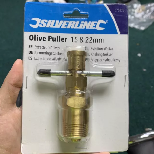 Silverline Olive Puller Solid Brass 15 & 22m