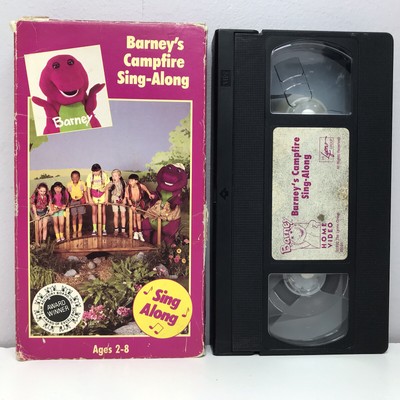 BARNEY & FRIENDS Campfire SingAlong VHS Video Tape VTG Kids Children