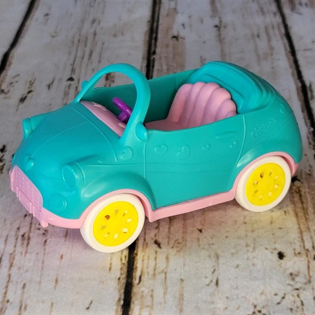 MATTEL CHELSEA BARBIE Club Car with Opening Trunk for Storage Teal Pink